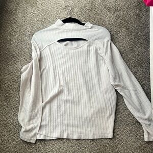 crème long sleeve top XL